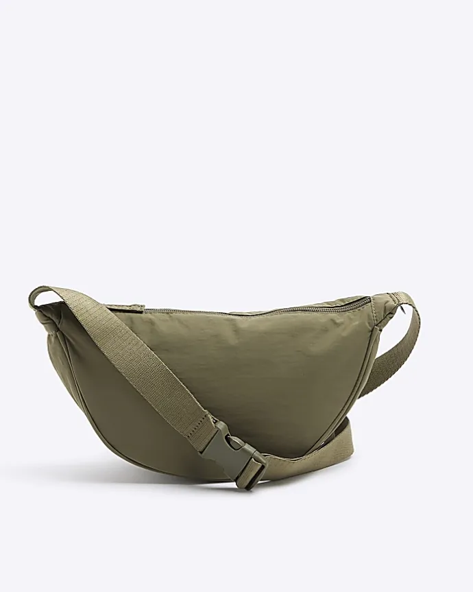 Khaki crinkle bum bag