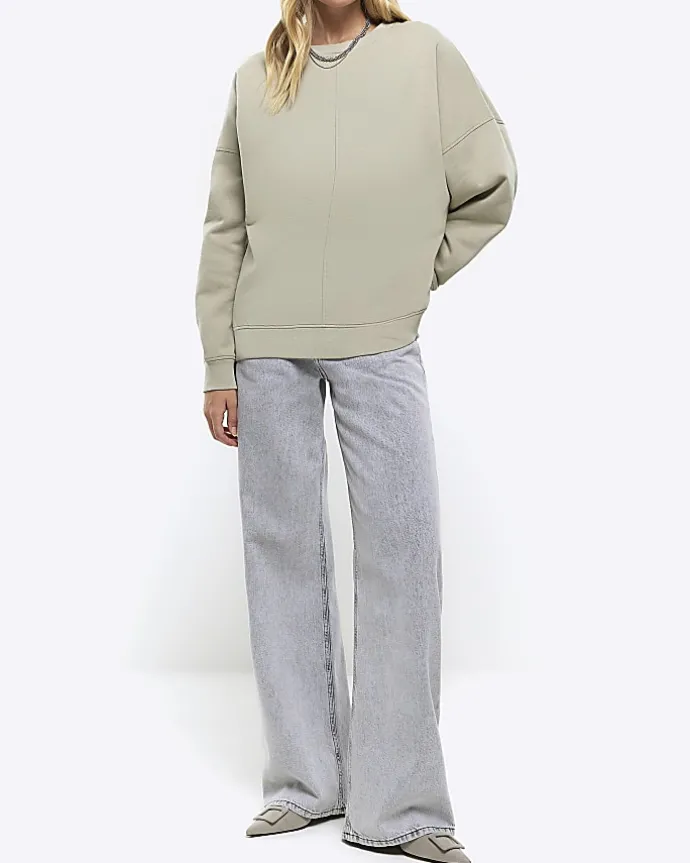 Khaki oversized sweatshirt