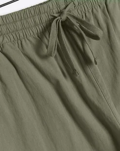 Khaki regular fit pull on trousers