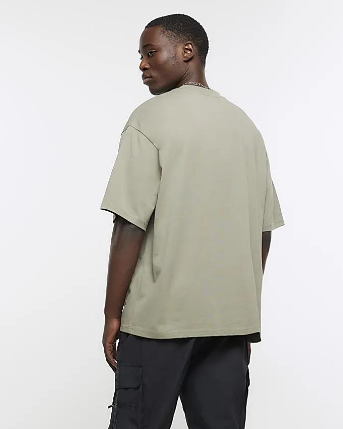 Khaki RI Studio oversized fit t-shirt