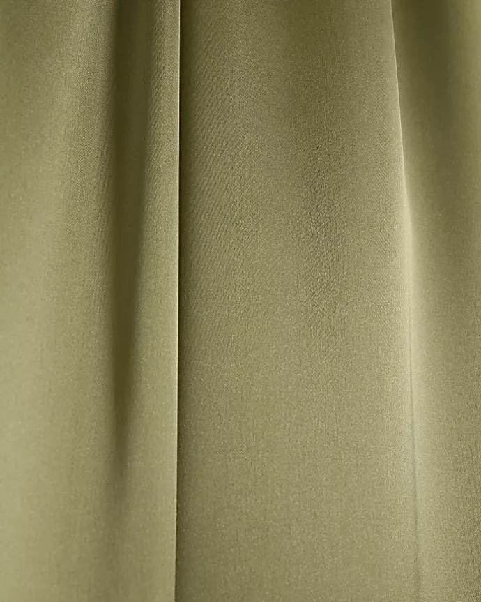 Khaki satin pull on wide leg trousers