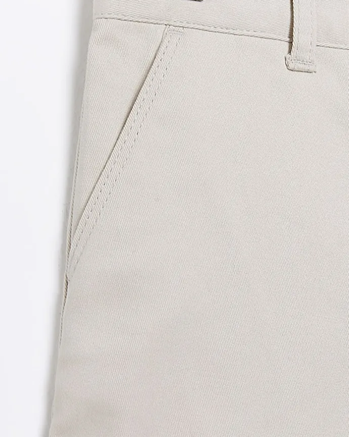 Mini Boys Beige Stretch Chino Shorts