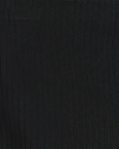 Mini girls black plain rib cycle shorts