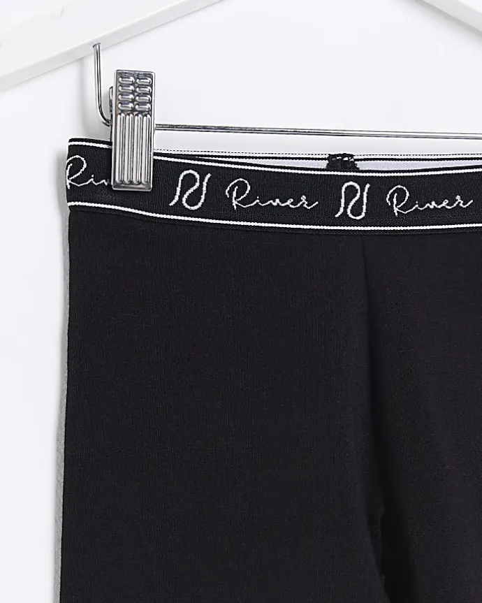 Mini Girls Black RI Cycling Shorts