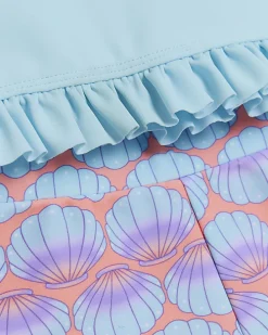 Mini girls blue sun safe short set