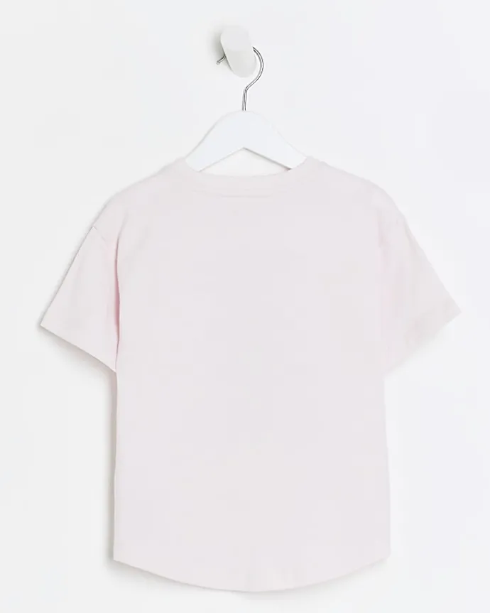 Mini girls pink bear graphic t-shirt