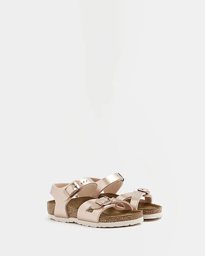 Mini girls Rose Gold Birkenstock sandals