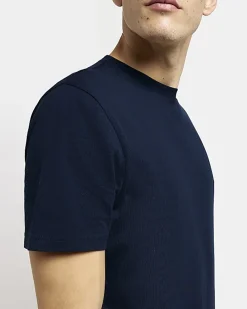 Navy multipack of 5 slim fit t-shirts
