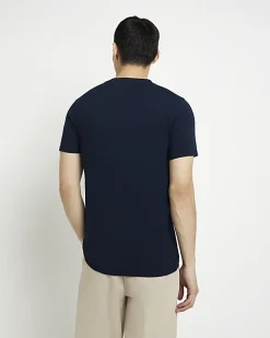 Navy muscle fit T-shirt