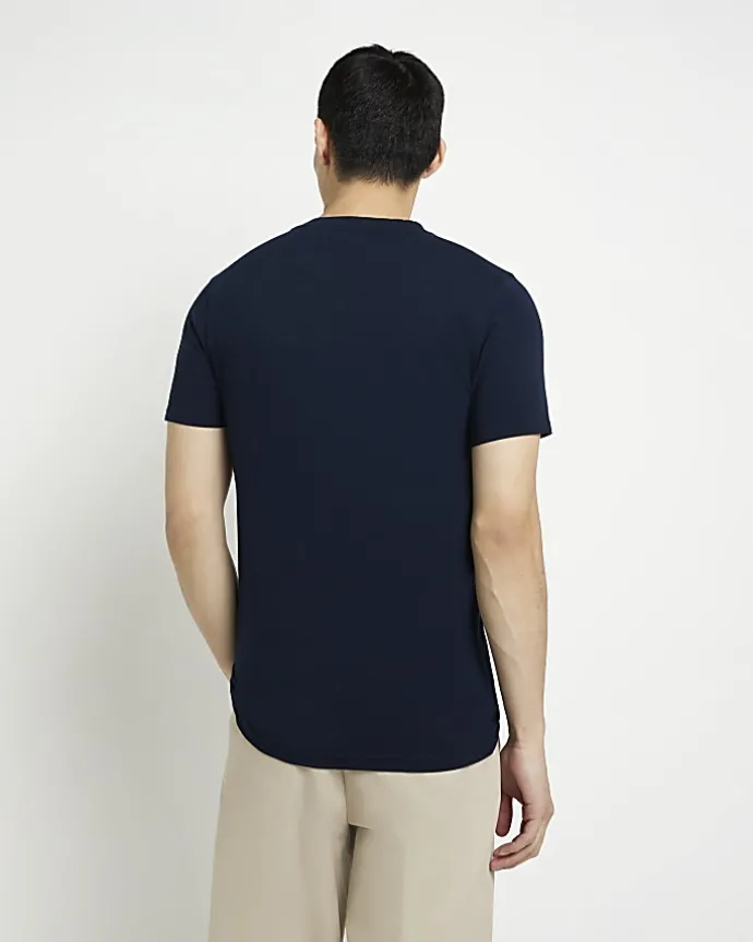 Navy muscle fit T-shirt