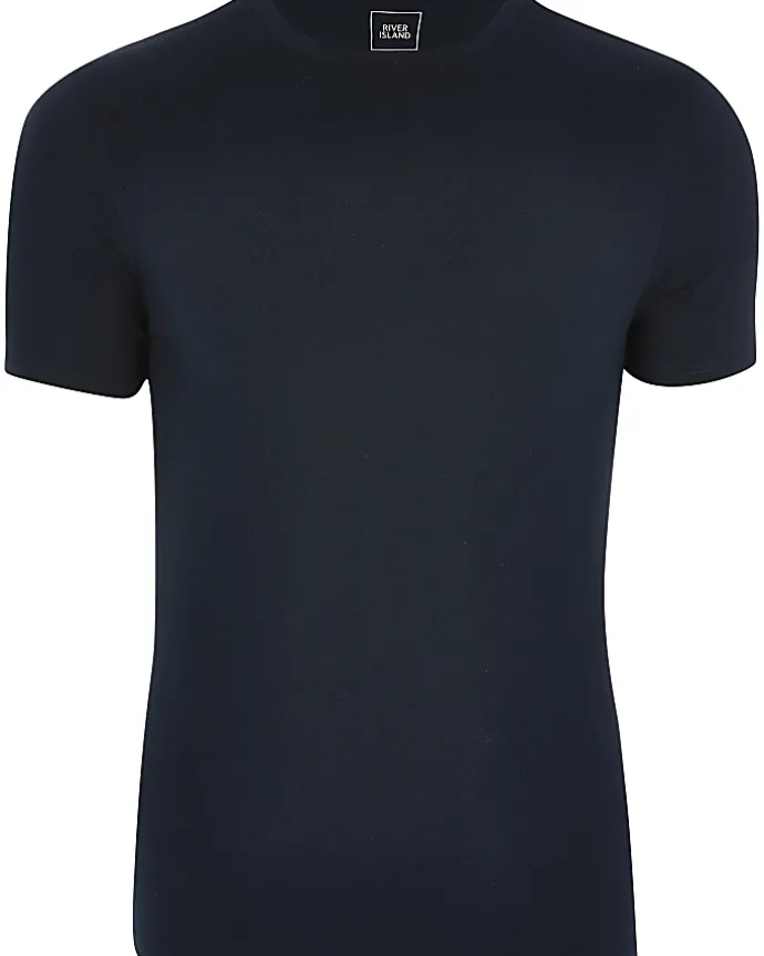 Navy muscle fit T-shirt