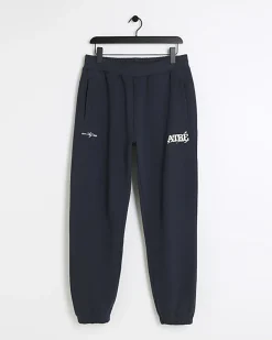 Navy regular fit joggers