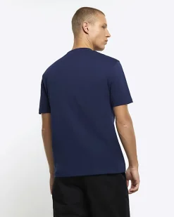 Navy RI studio slim fit t-shirt