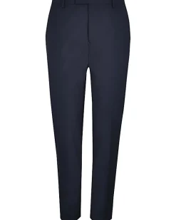 Navy skinny fit twill suit trousers