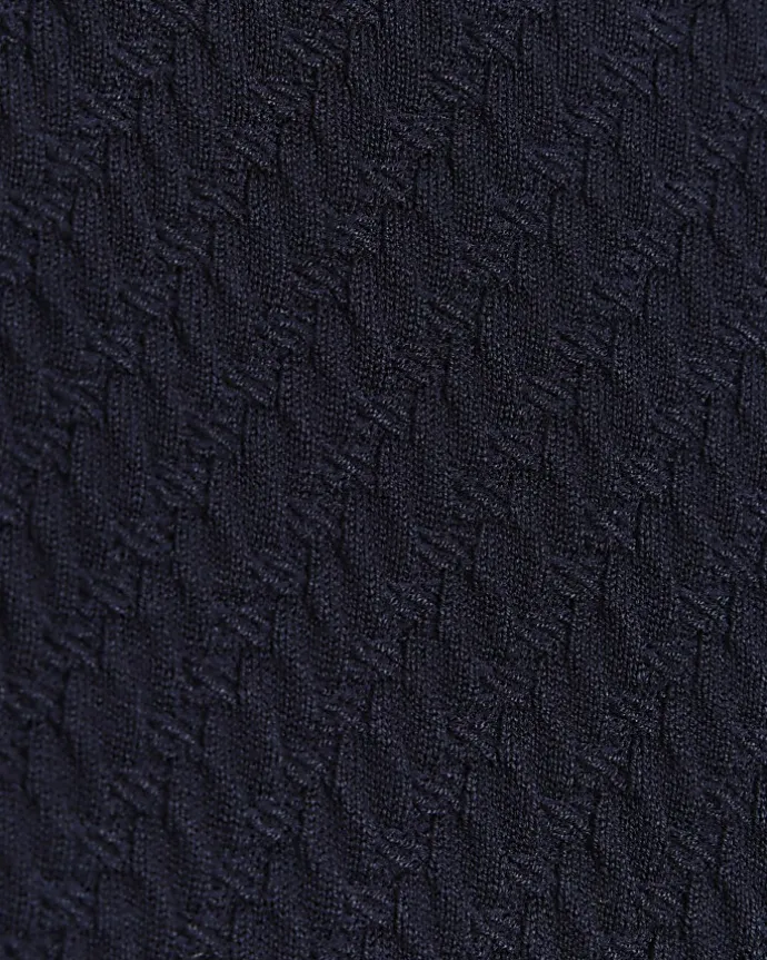 Navy slim fit diagonal half zip jumper