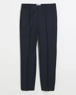 Navy slim fit smart joggers