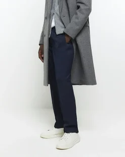 Navy slim fit smart joggers