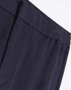 Navy slim fit twill pull on smart joggers