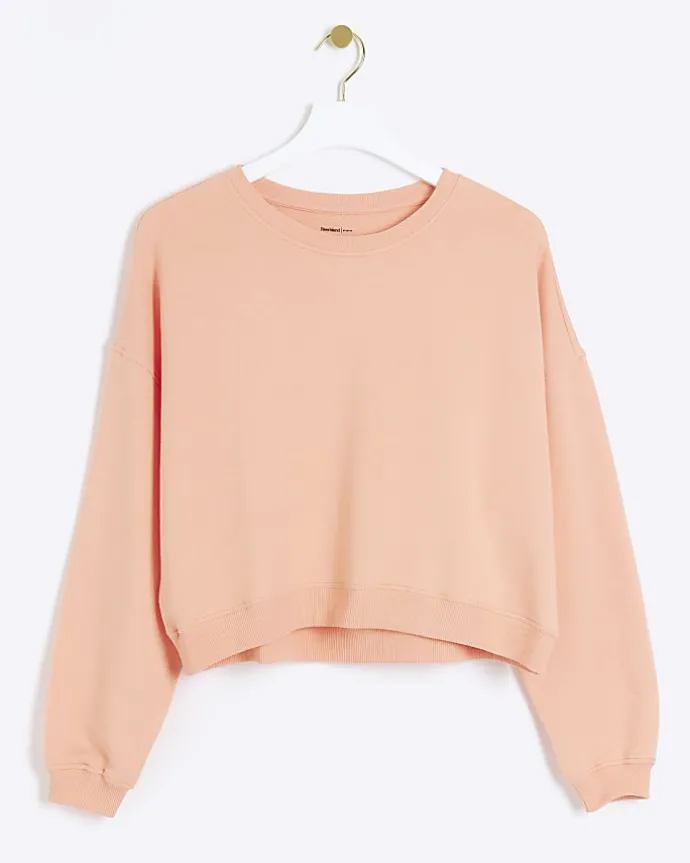 Orange crop plain sweatshirt