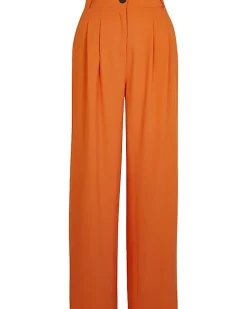 Orange wide leg trousers