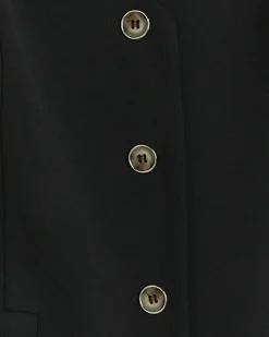 Petite black button up waistcoat