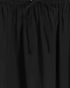 Petite black elasticated waist maxi skirt