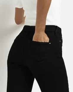 Petite black Molly mid rise skinny jeans