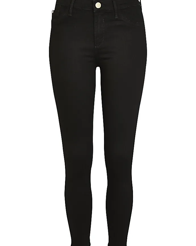 Petite black Molly mid rise skinny jeans