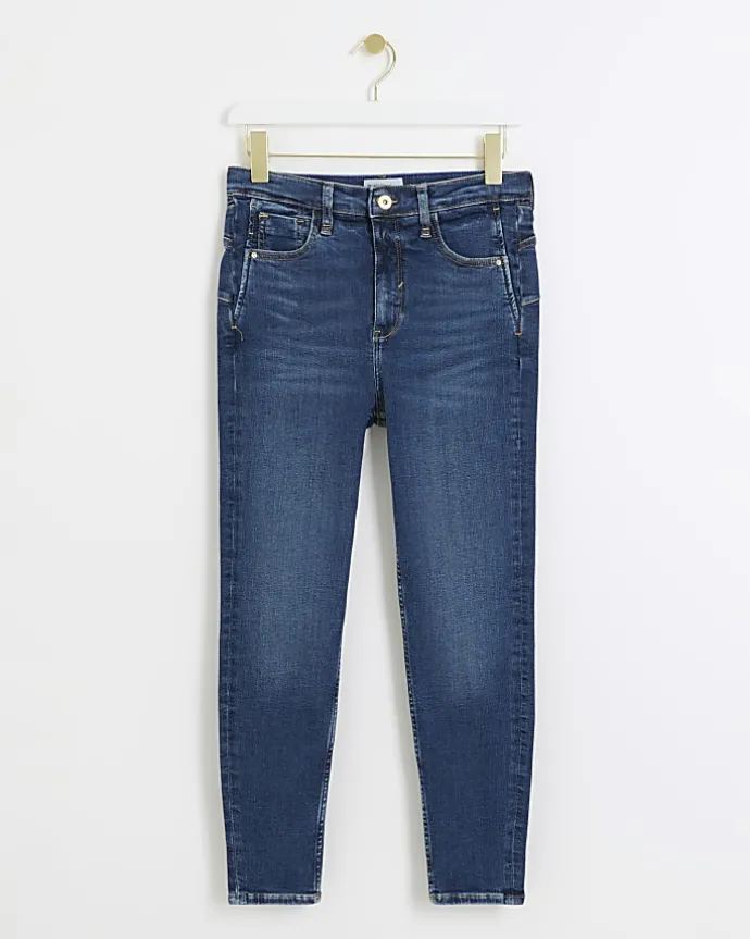 Petite blue bum sculpt skinny jeans