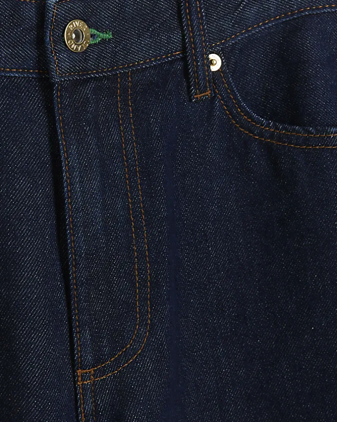 Petite blue high waisted straight jeans