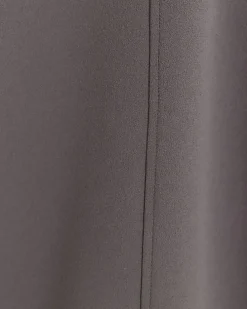 Petite grey stitched wide leg trousers