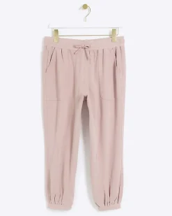 Petite pink lyocell cuffed joggers