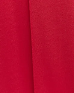 Petite red side stripe wide leg joggers