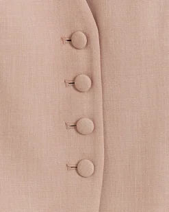 Pink button up longline waistcoat
