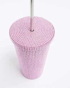 Pink Diamante cup