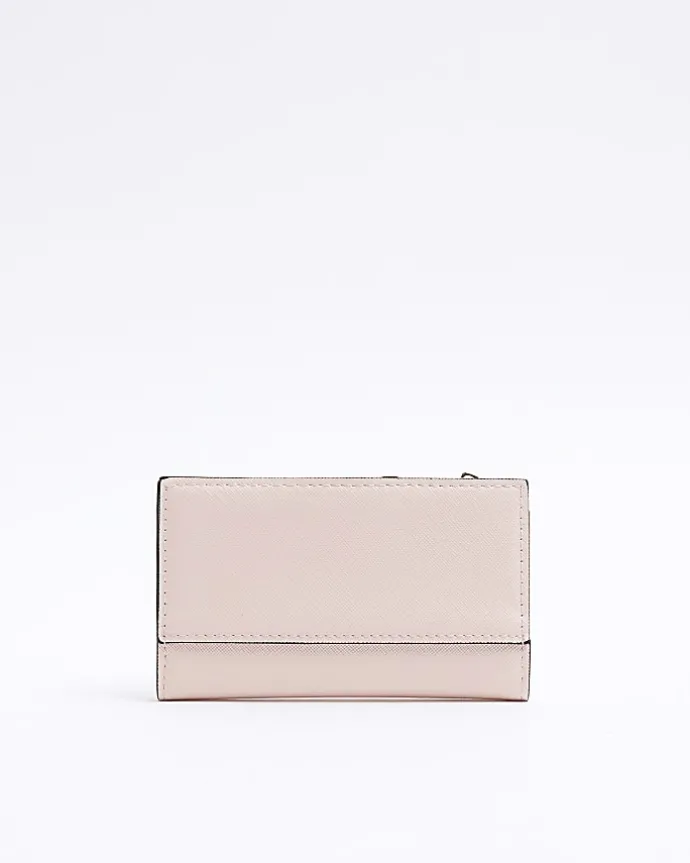 Pink embossed weave purse