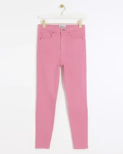 Pink high waisted bum sculpt jeggings