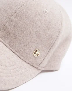 Pink melton cap
