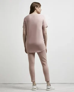 Pink oversized maternity t-shirt