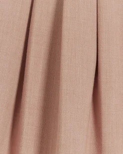 Pink pleated wide leg trousers