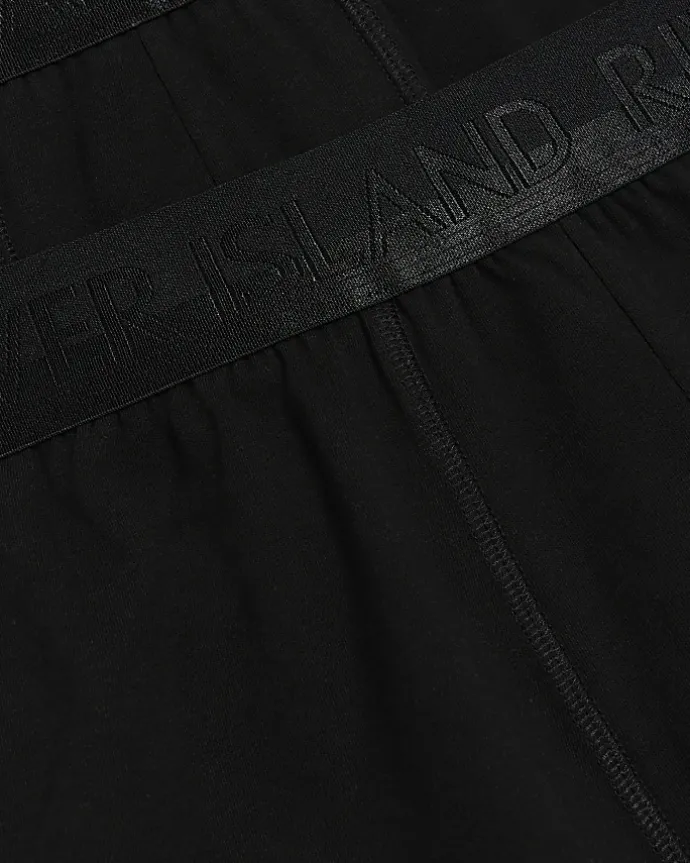 4PK black cotton stretch trunks