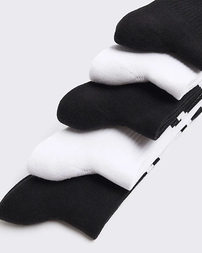 5PK black stripe tube socks