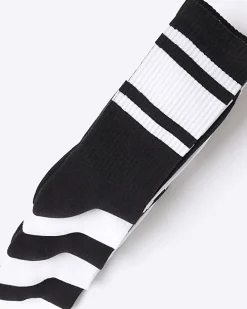 5PK black stripe tube socks