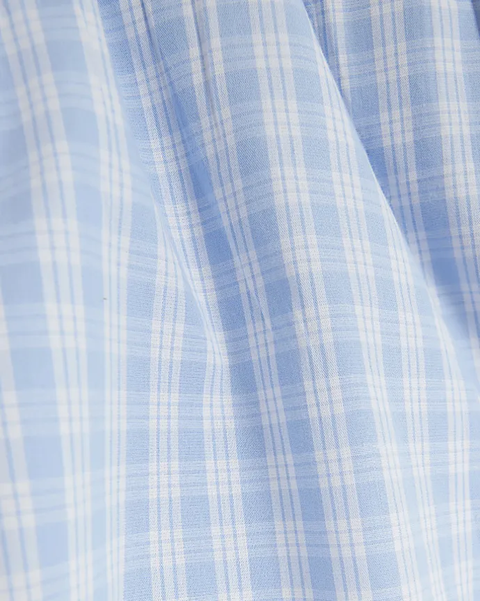 3PK blue check boxer shorts