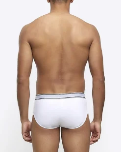 4PK grey cotton stretch briefs