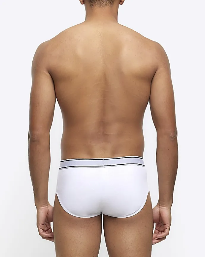 4PK grey cotton stretch briefs