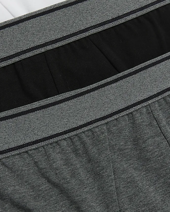 4PK grey cotton stretch briefs