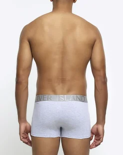 4PK Grey RI cotton stretch trunks