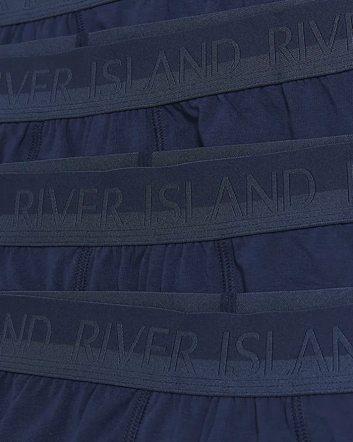 4PK Navy Cotton Stretch RI trunks