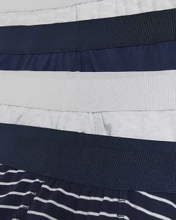4PK Navy stripe Cotton Stretch trunks